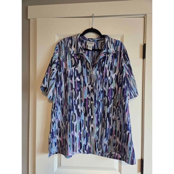 Vintage Bon Worth button down women's blouse XL - Picture 2 of 7